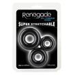 Renegade 3pc Fireman Rings - Black